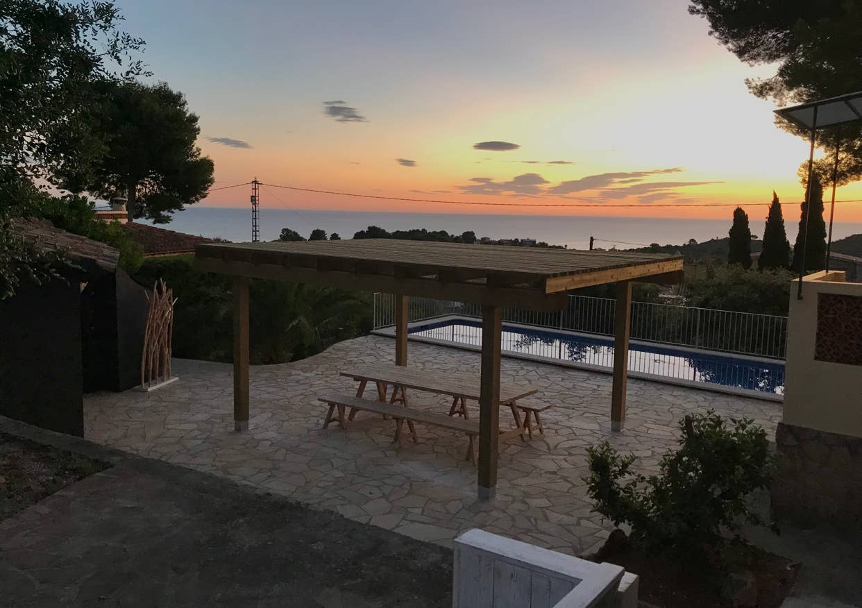Terrasse mit Pergola und Pool - Projekt in Denia am Montgo